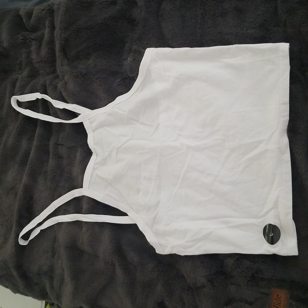 Destined halter top size large in white